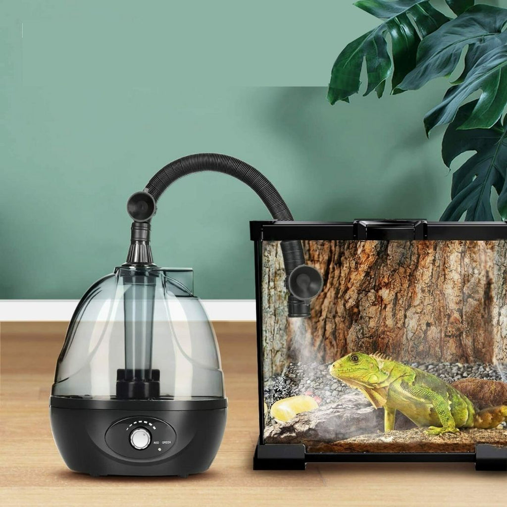 Reptile Fogger Terrarium Humidifier - Adjustable Fog Output - 2.2 Liter Tank