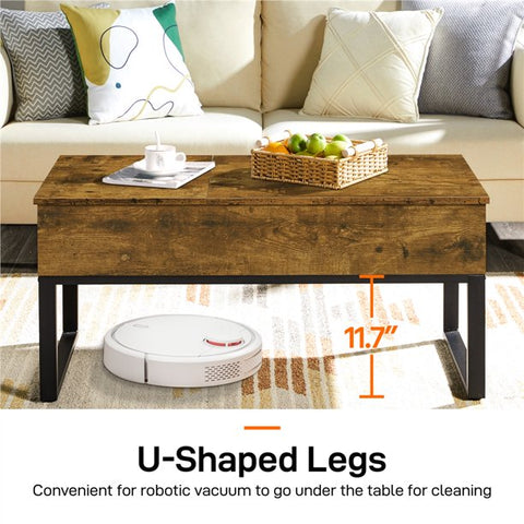 Modern Lift Top Coffee Table with Storage compartments