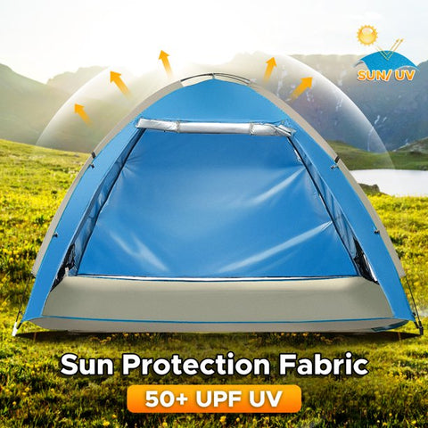 Instant Pop-Up Beach Tent - 4 Person Sun Shelter - UPF 50+