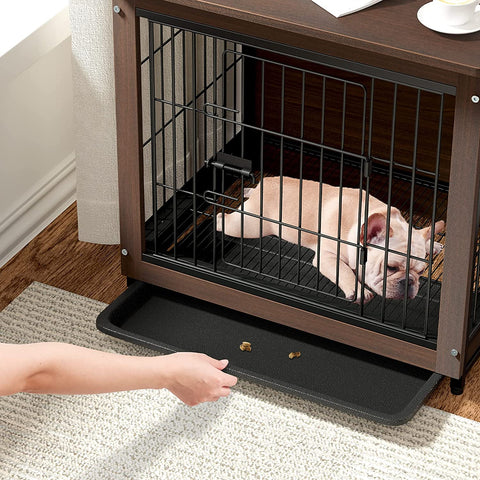 Wooden Dog Crate Kennel end Table