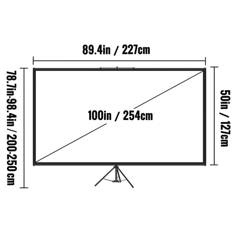 Premium Outdoor Projector Screen with Stand | 100