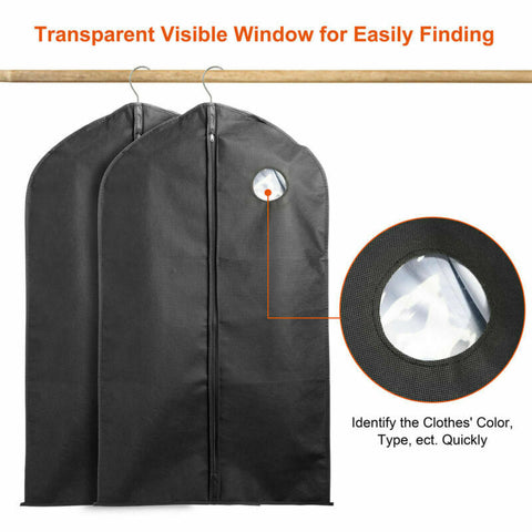 Set of 5 Premium Garment Bags with transparent window - Zipper/39