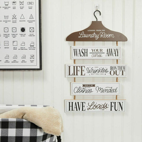 Farmhouse Hanging Wall Decor | Lessons from The Laundry Room Sign | 12