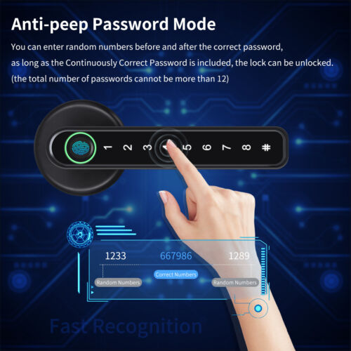 Fingerprint Smart Door Lock - Mobile App Remote Control Door Lock with Fingerprint