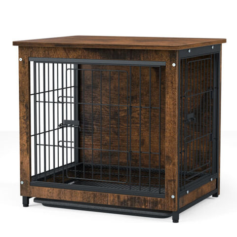 Wooden Dog Crate Kennel end Table