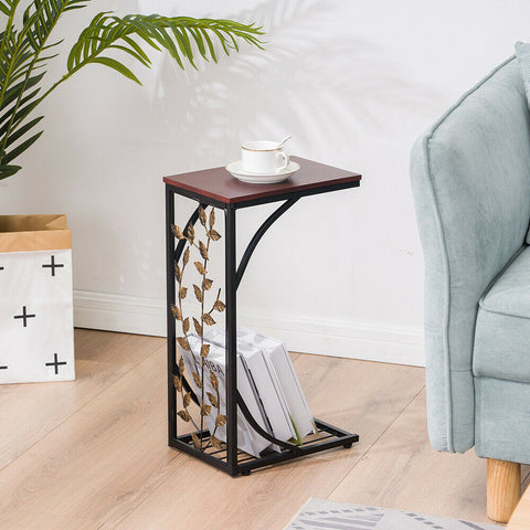 Elegant Brass Leaf End Tables - By Ribbedecor