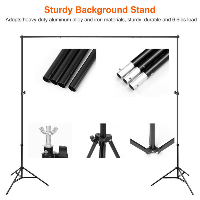 10ft Adjustable Photography Backdrop stand Kit