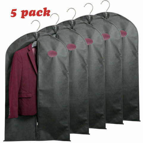 Set of 5 Premium Garment Bags with transparent window - Zipper/39